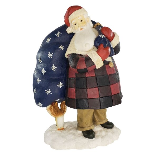 Bennington Christmas The Good Stuff Demdaco Santa Claus Duck Statue - Picture 1 of 6